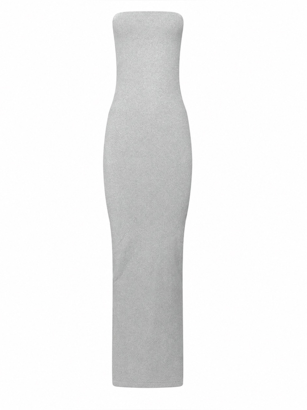 Wolford Silver Fading Shine Strapless Bodycon Maxi Dress Metallic Glam Gown - Picture 5 of 15